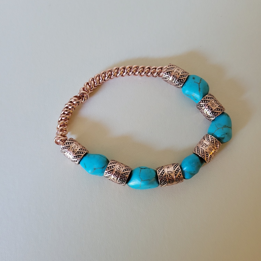 Turquoise and Copper Healing Bracelet